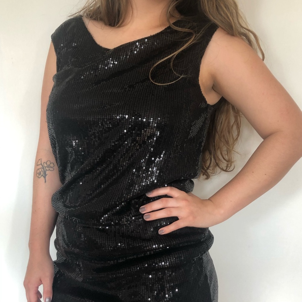 The Limited Black Sequin Mini Dress